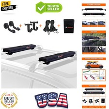 Universal Car Soft Roof Rack Pads Luggage Carrier System For Kayak Surfboard ...