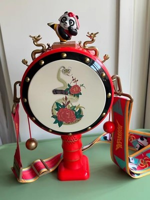 Kung Fu Panda Rattle Drum Popcorn Bucket Universal Beijing Resort Crossbody Soun