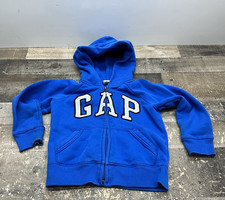 BABY GAP TODDLER FULL ZIP HOODED JACKET BLUE SIZE 4 YEARS GAP LOGO READ