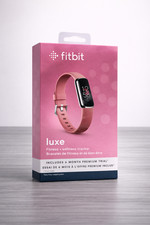 Fitbit Luxe Activity Fitness Wellness Heart Rate Monitor Smartwatch Orchid/Platm