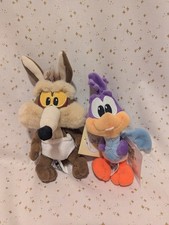 1999 Baby Looney Toons Wile E Coyote & Road Runner Plush Stuffed Animal w/ Tags