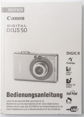 Bedienungsanleitung Canon Digital IXUS 50 Anleitung