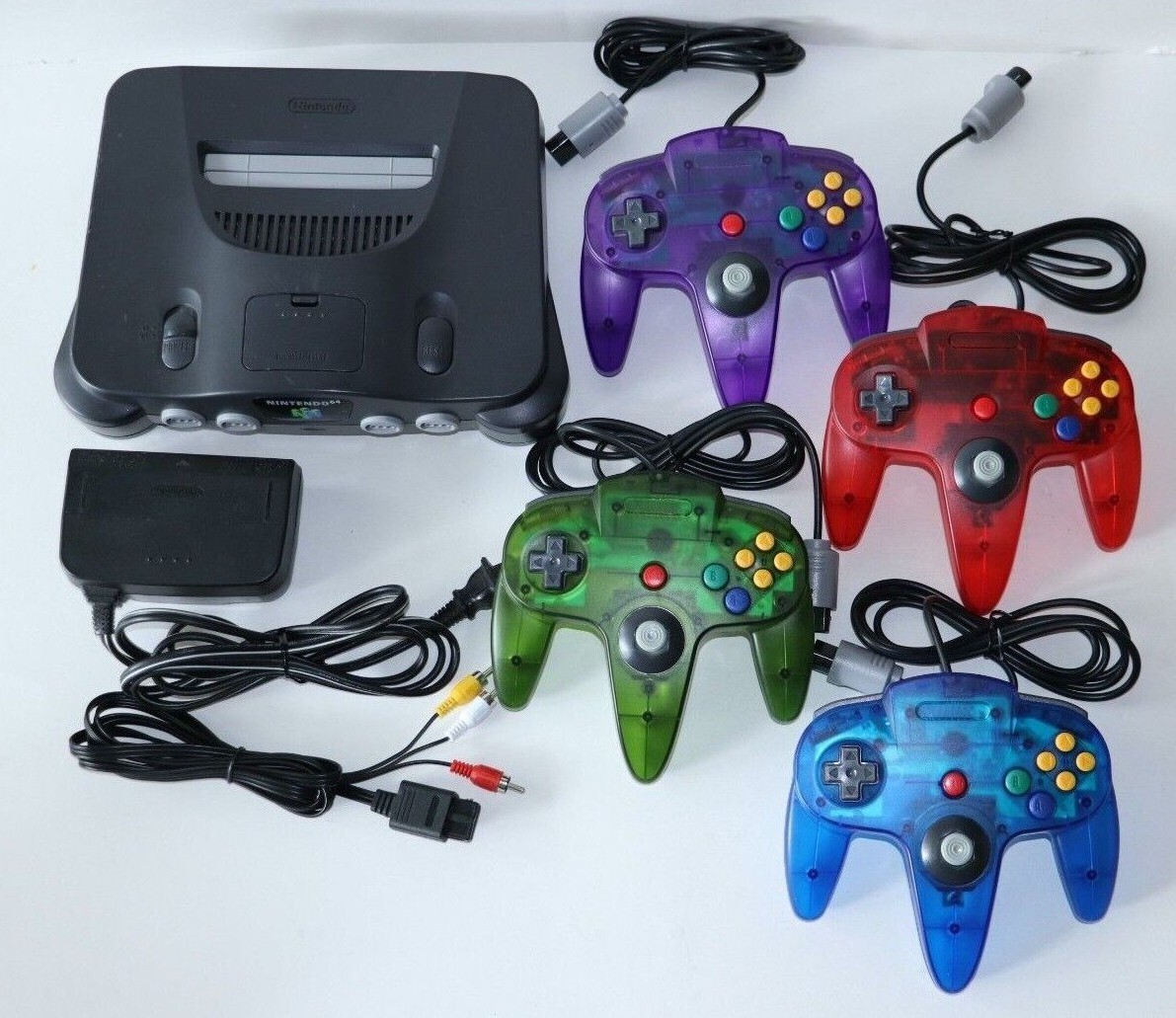 EXCELLENT - N64 Nintendo 64 Console UP TO 4 NEW CONTROLLERS EXCELLENT - N64 Nintendo 64 Console UP TO 4 NEW CONTROLLERS