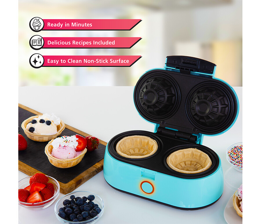BRENTWOOD APPLIANCES TS-1402BL Brentwood Appliances Double Waffle Bowl Maker