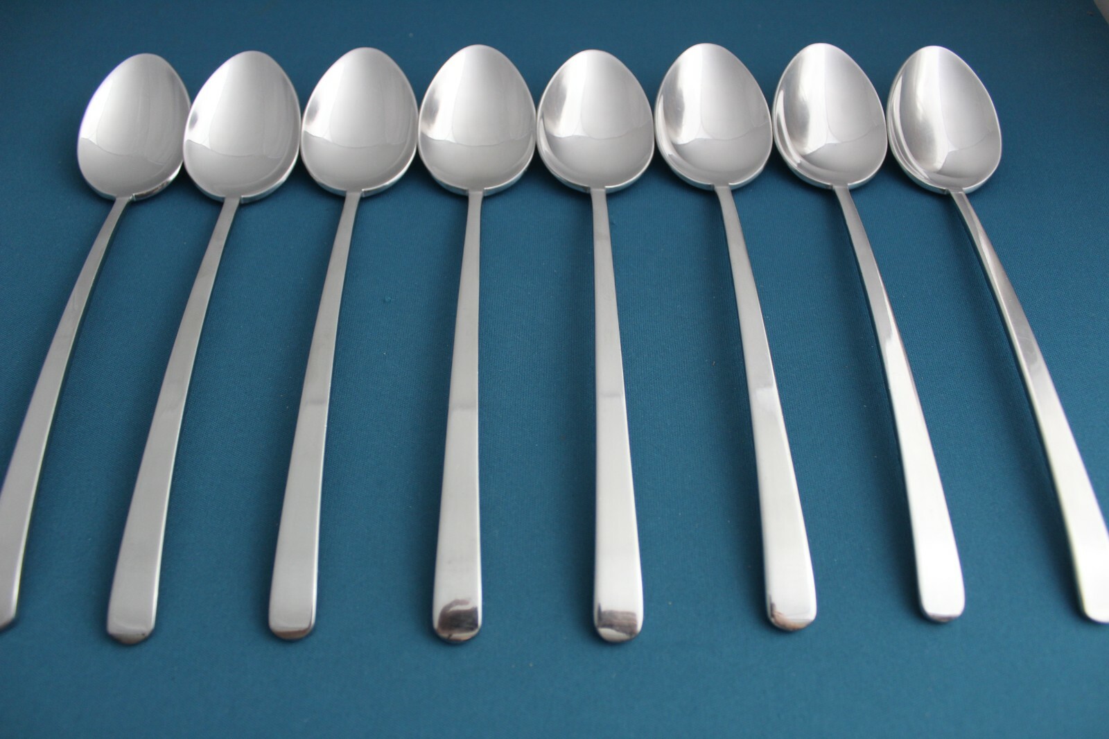 8 Place Oval Soup Spoons Mikasa EASTSIDE 18/8 Stainless China 8 1/4" eBay