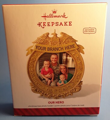 Hallmark Keepsake Ornament ~ OUR HERO ~ Photo Holder Ornament 2014 Ships Free 