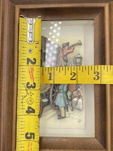 ANTON PIECK Victorian Street Carriage Scene 3D Wood Framed Art Shadow Box - Picture 10 of 11