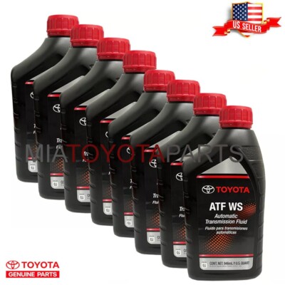8 Quarts Genuine Toyota ATF WS Automatic Transmission Oil Fluid OEM 00289-ATFWS