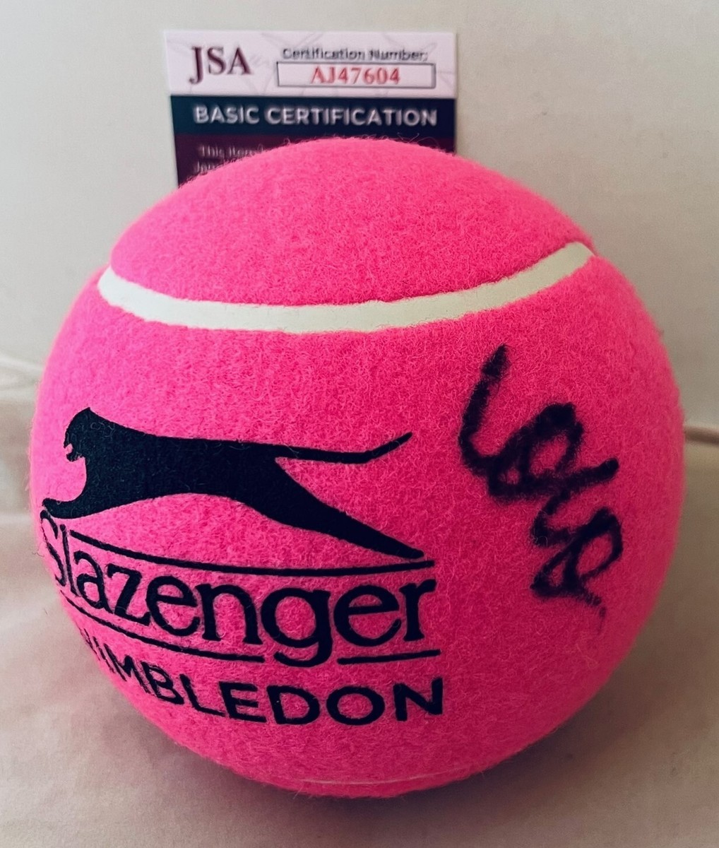 Coco Gauff signed Slazenger Pink Wimbledon Jumbo Tennis Ball