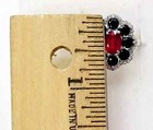 HSN Colleen Lopez Sterling Silver Ruby, Black Spinel & White Zircon Ring Size 8 — photo 7