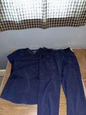 SCRUBSTAR Premium Scrubwear Set - Ladies Small Indigo Shirt  Pants