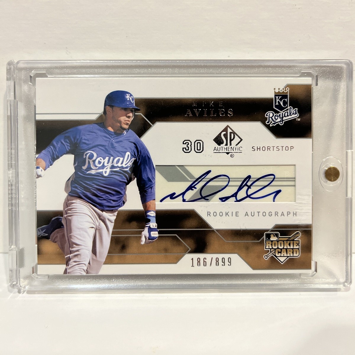Mike Aviles 2008 Upper Deck Rookie Card Autographed Card 186/899