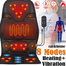8 Modes Massage Seat Back Neck Full Body Massager Shiatsu Chair Heat Cushion Pad