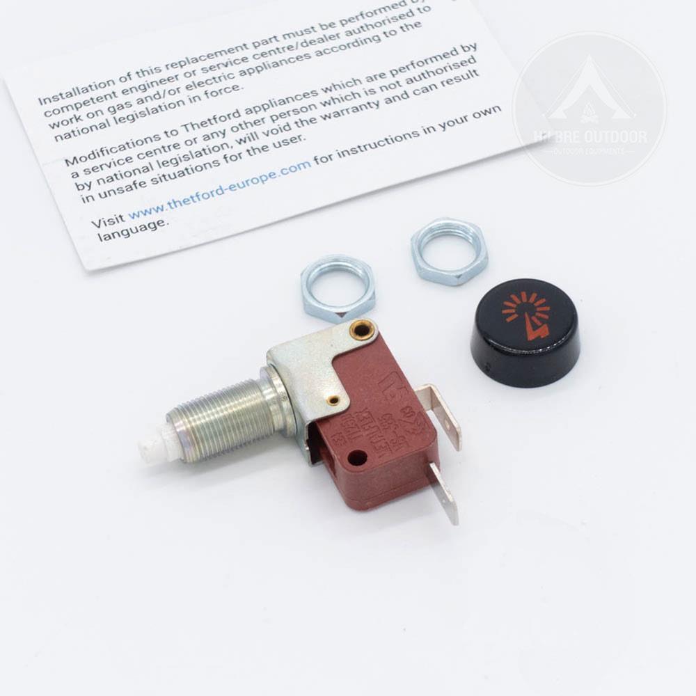 THETFORD SPARE IGNITION SWITCH BUTTON W/ FIXING NUTS FOR GAS