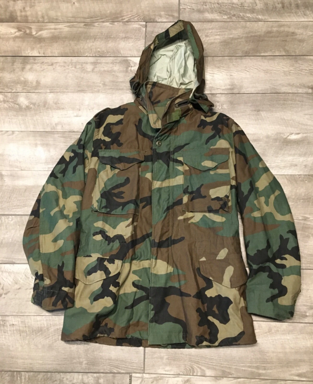 unknown cold weather field uniform camo vtg jacket