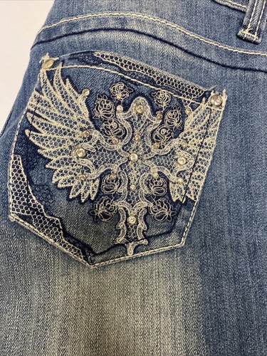 ZCO JEANS {Size 9} Junior's Embellished BLING Capris FAST SHIPPING!!!!! - Picture 2 of 9