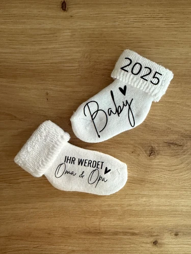 schwangerschaft Verkündung, Socken, Söckchen, personalisiert
