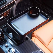 Car Back Seat Cup Holder Organizer Storage Tray Table Phone Mount Meal Desk