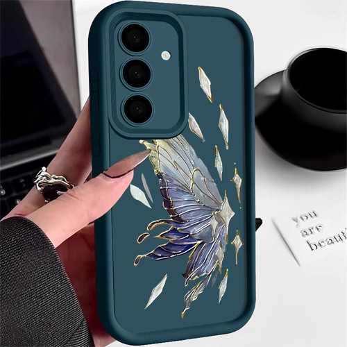 Für Smausng S24 S23 S22 Ultra S21 S20 FE A55 A15 Schutz Butterfly TPU Case Cover - Zdjęcie 16 z 22