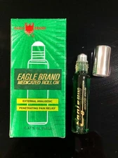 Eagle Brand Medicated Oil Roll On 0.27oz/8 ml Bottle Dau Xanh Con O Bundle 12pcs