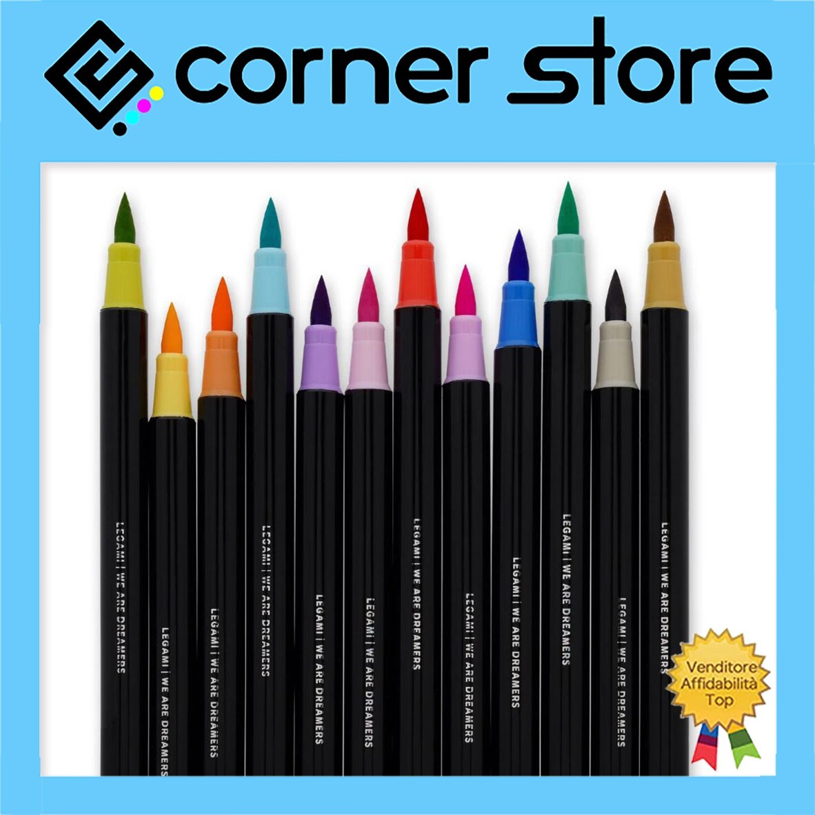 Legami Set 12 Pennarelli Punta Pennello - Brush Markers Colori Pastello Per Disegno E Lettering - Foto 11