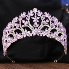 7.5cm Tall Quality Crystal Wedding Queen Princess Prom Tiara Crown For Women