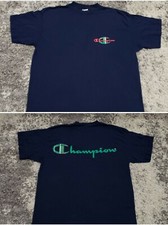 Vintage Champion T-Shirt Men XXL Big Logo Spellout Made In USA Single Stitched