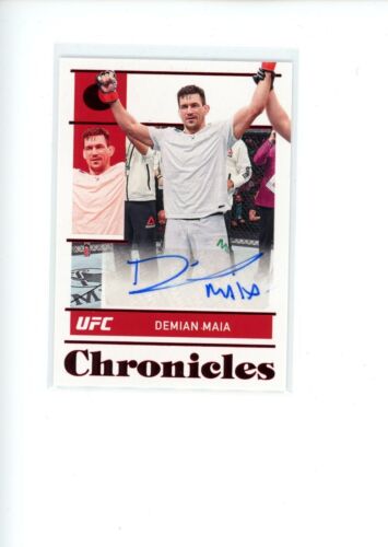 2022 Panini Chronicles UFC Demian Maia #CS-DMA Signatures Red Foil Auto - Foto 1 di 2
