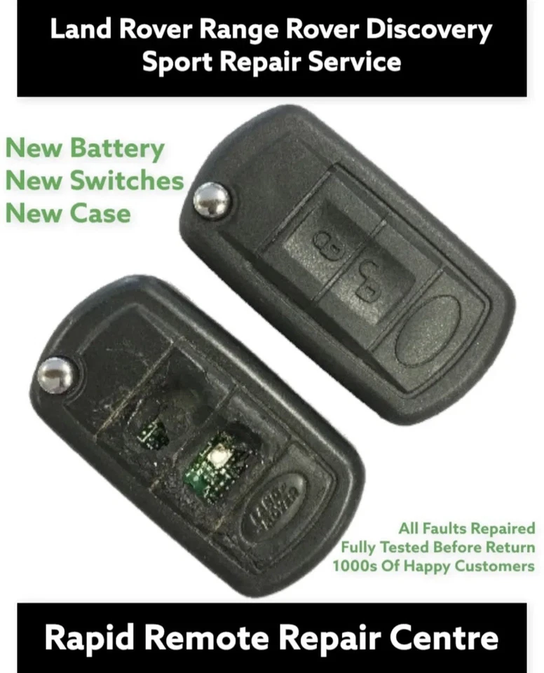 REMOTEREPAIRCENTRE Land Rover Discovery 3 Remote Key Fob Case Battery Replacement Repair Service