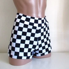 Schminke 🏁 black white checker shorts hot-pants checks dance race pitstop dance