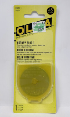 OLFA 45mm Straight Edge Rotary Cutter Blade, 1-pack (RB45-1) New Sealed Package