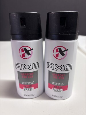 Axe Anarchy for Her Deodorant Body Spray 48 Hr Fresh 4 oz - Set of 2