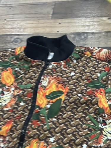 Medium Reason Brown Multi-Color Tiger Graphics Cali Graffiti Zip Up Jacket NWT - Picture 8 of 10