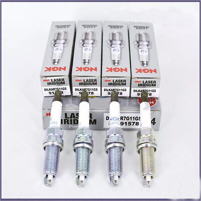 #ad 4pc 91578 Laser Iridium Spark Plugs FOR NGK HONDA ACCORD CRV CIVIC DILKAR7G11GS $16.88