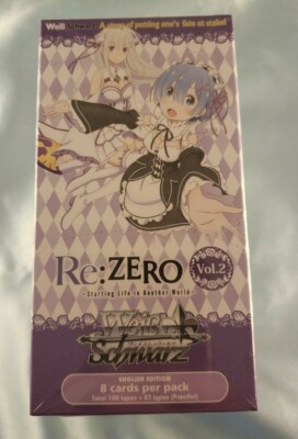 WeiB (Weiss) Schwarz Booster Box Re Zero Vol.2 English *New/Sealed*