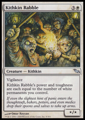 MTG Magic the Gathering Kithkin Rabble (9/315) Shadowmoor LP