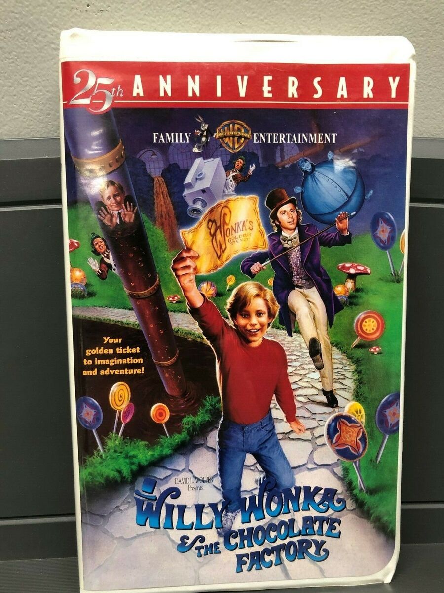 Willy Wonka and the Chocolate Factory VHS 1996 25th