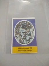 1972 Sunoco NFL Action Player Stamps Vintage Minnesota Vikings RB Clint Jones