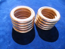 ANNEAUX POUR TRINGLE A RIDEAUX laiton doré LOT 10  Ø  intérieur 47mm Ø ext 70mm