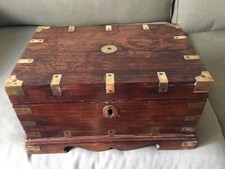 RARE AUTHENTIC EARLY 19th CENTURY MILITARY CAMPAIGN /CHEST /BOX /TRUNK