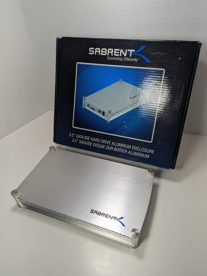 Sabrent 3.5” SATA/IDE ALUMINUM HARD DRIVE ENCLOSURE + 250GB Western Digital HDD - Image 2 of 4