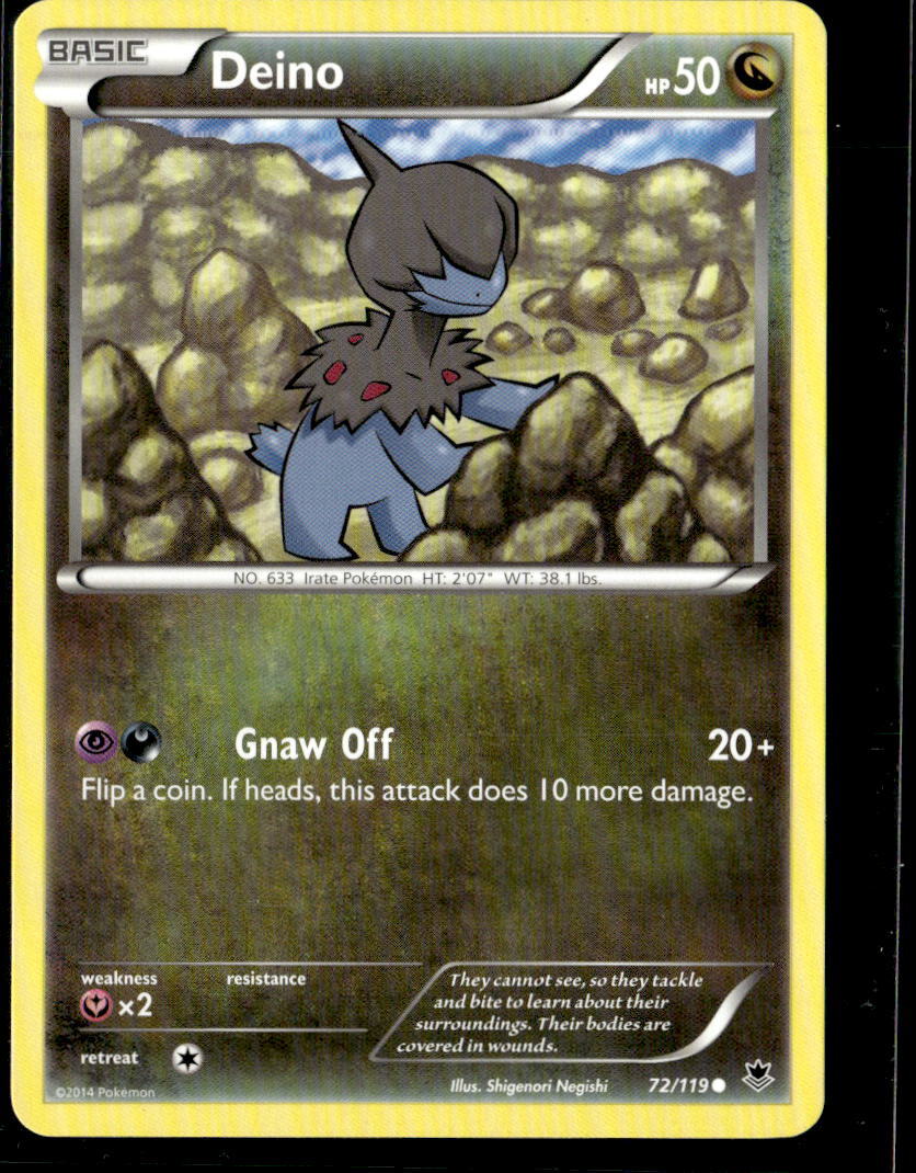 Pokemon Deino 72/119 Phantom Forces Non Holo Common  2 Card Lot