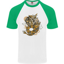 Steampunk Dragon Mens S/S Baseball T-Shirt