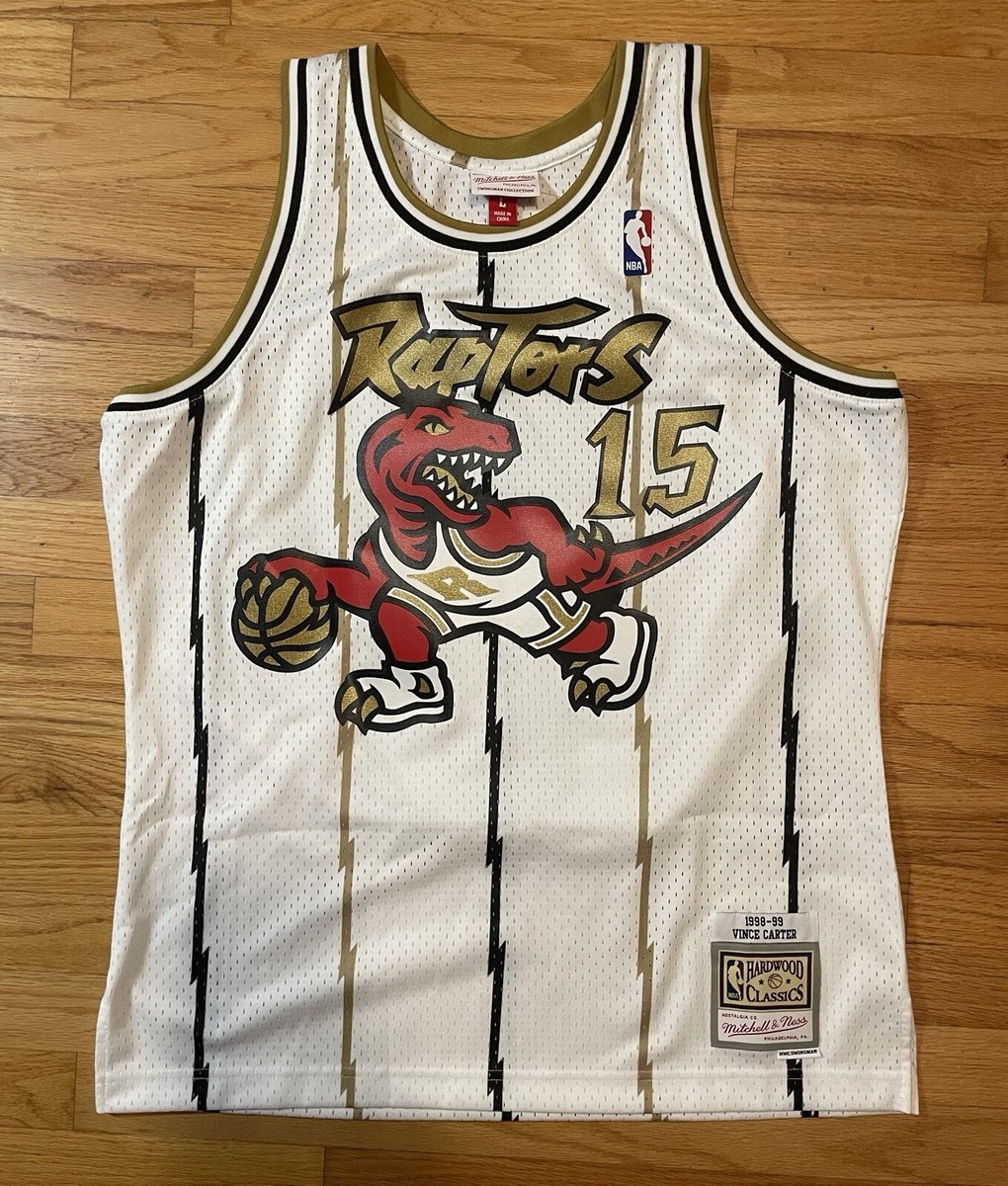 Vince Carter Signed Toronto Raptors Authentic Mitchell&Ness Gold