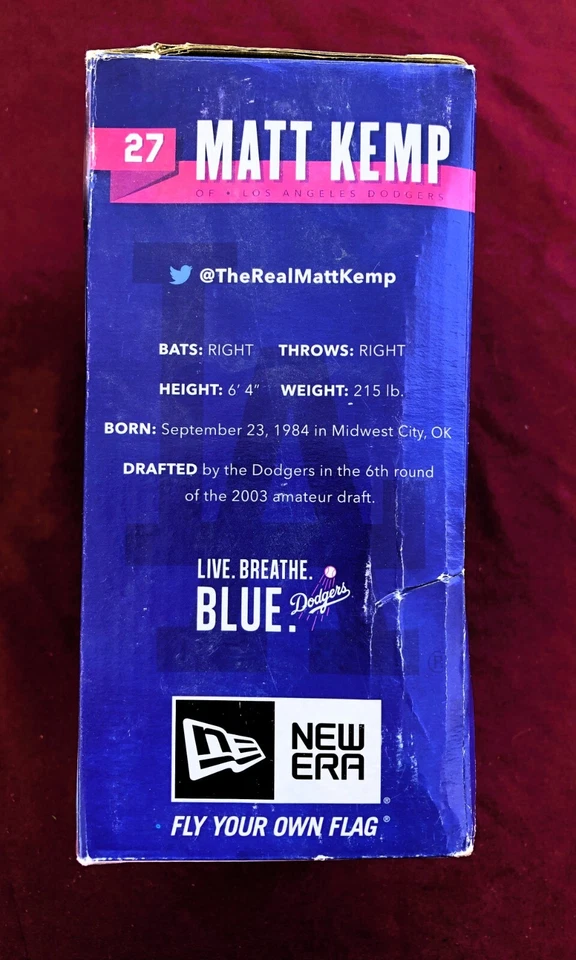 FIGURA DE ACCIÓN COLECCIONABLE NEW ERA MATT KEMP #27 L A DODGERS 2014 MLB EN CAJA Foto 4 de 4
