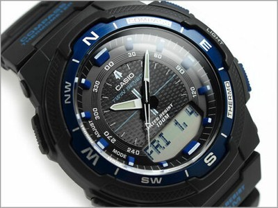 casio men's digital compass twin sensor sport watch