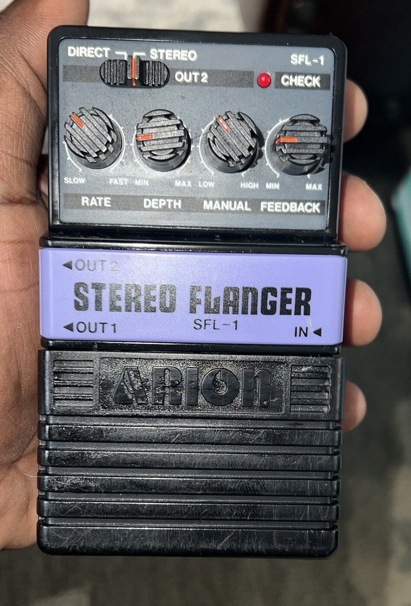 Arion SFL-1 Stereo Flanger Analog Vintage Gray Box Guitar