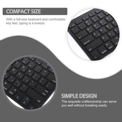 Wireless Keyboard Hebrew Office White Keyboards Rechargeable Usb - Picture 4 of 12