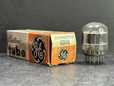 GENERAL ELECTRIC 6D10 Tube 12 Pin Triple Triode NOS Tested @ 105 - Original Box