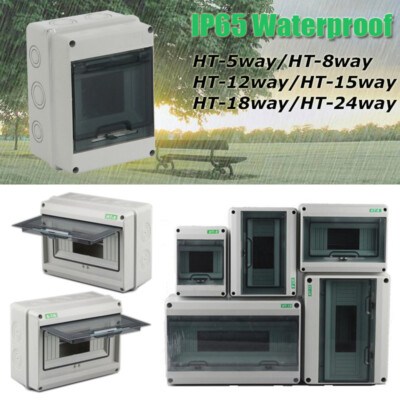 IP65 Verbrauchereinheit Modulares Gehäuse RCD MCB Schütz Schalter Box Neu